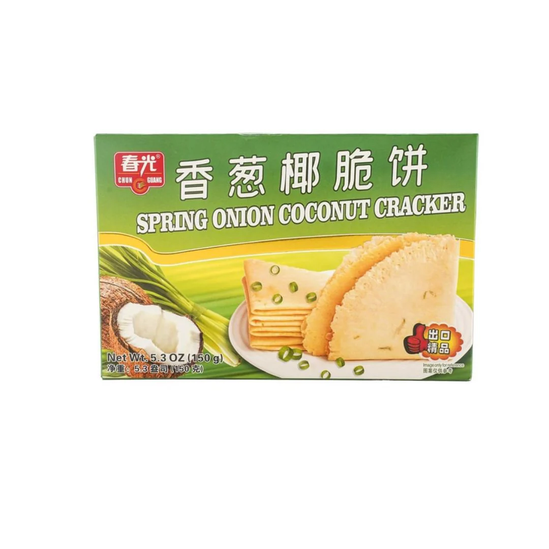 Chun Guang Spring Onion Coconut Crackers 150g (Banh Snack)