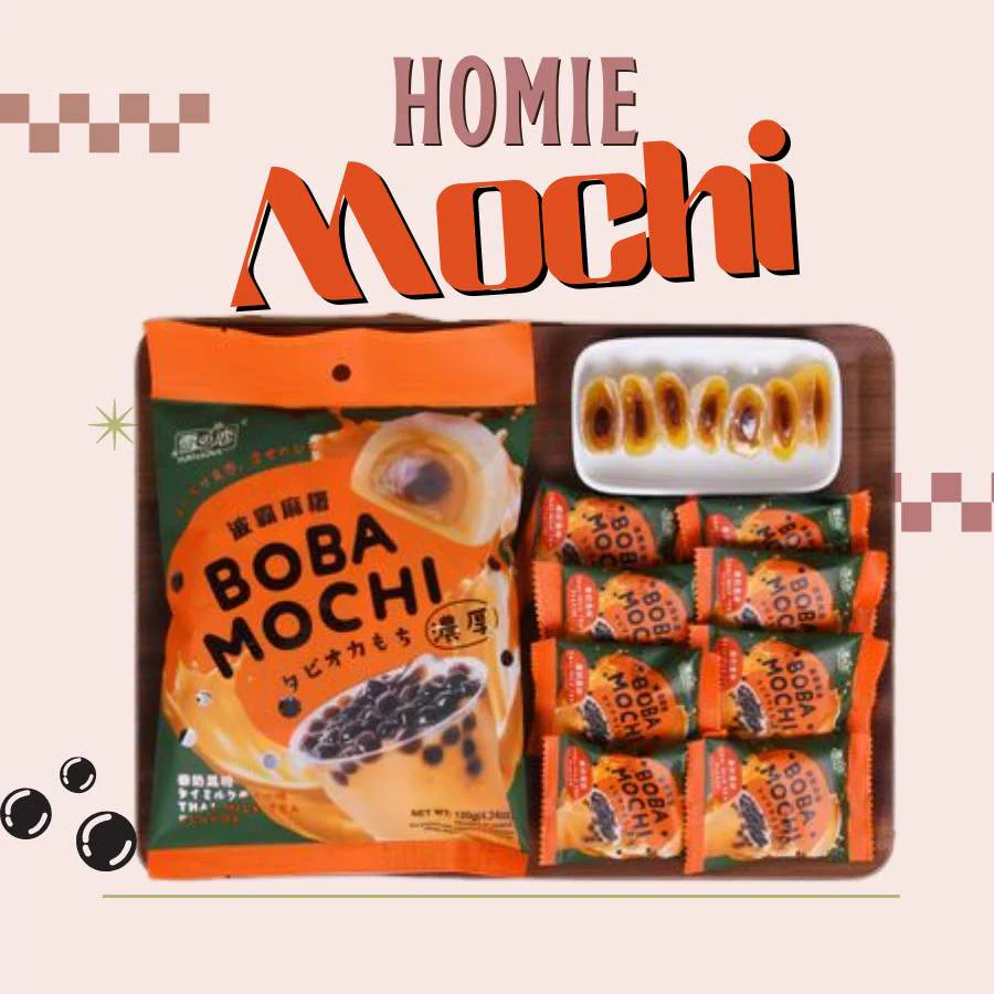 Yuki & Love Boba Mochi Thai Milk 120g (Banh Mochi) - Image 3