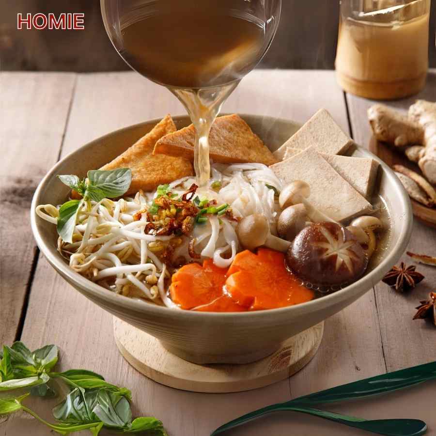 Binh Tay Hu Tieu Chay Vegan Rice Noodles (Bowl) 75g - Image 2