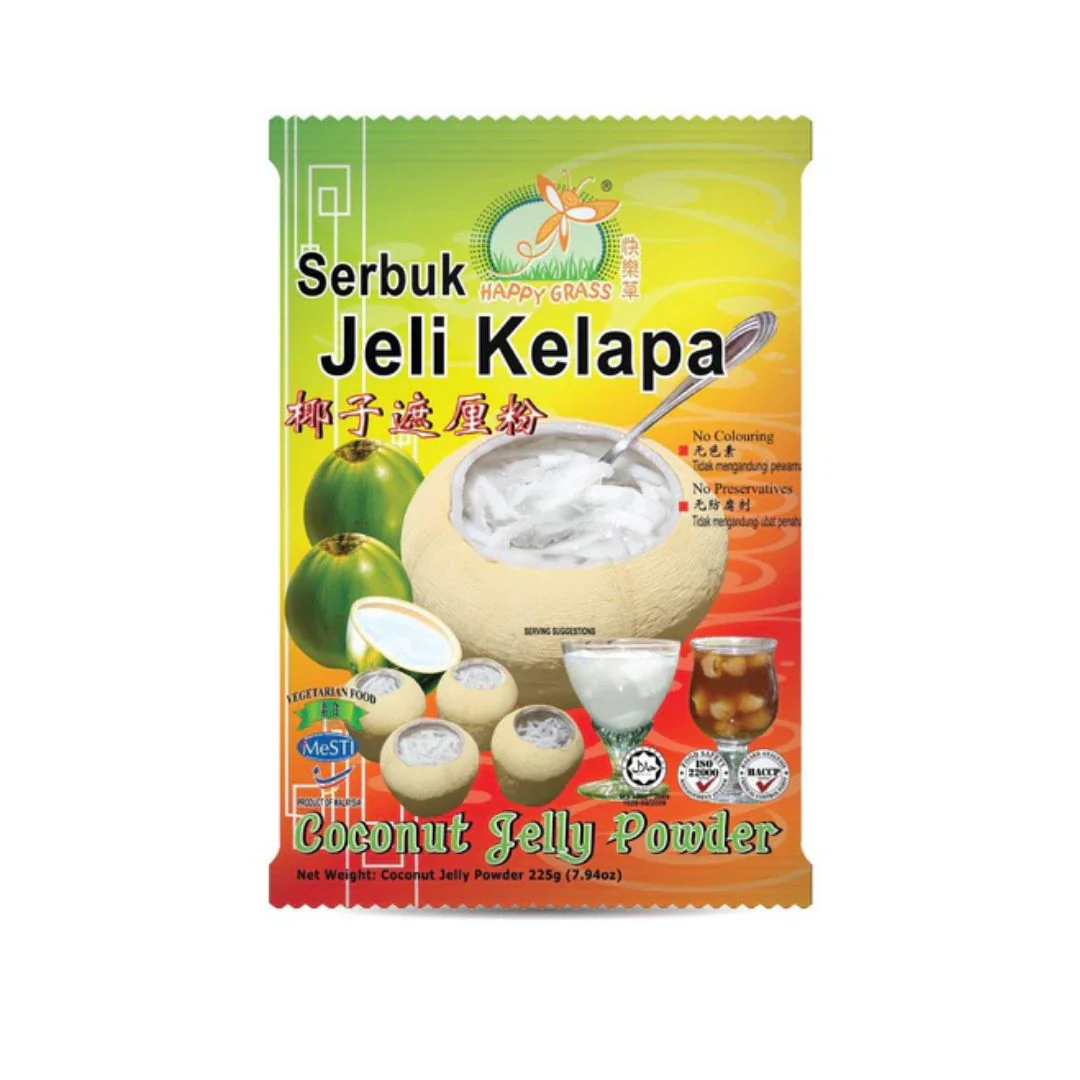 Happy Grass Coconut Jelly Powder Jeli Kelapa 225g (Bot Rau Cau)