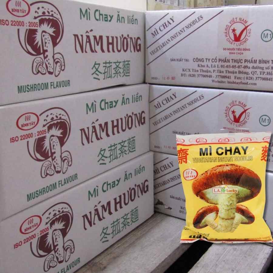 Box Of 30 packets Binh Tay Vegan Noodles 80gX30 (Mi Chay Nam Huong Thung 30 Goi) - Image 3