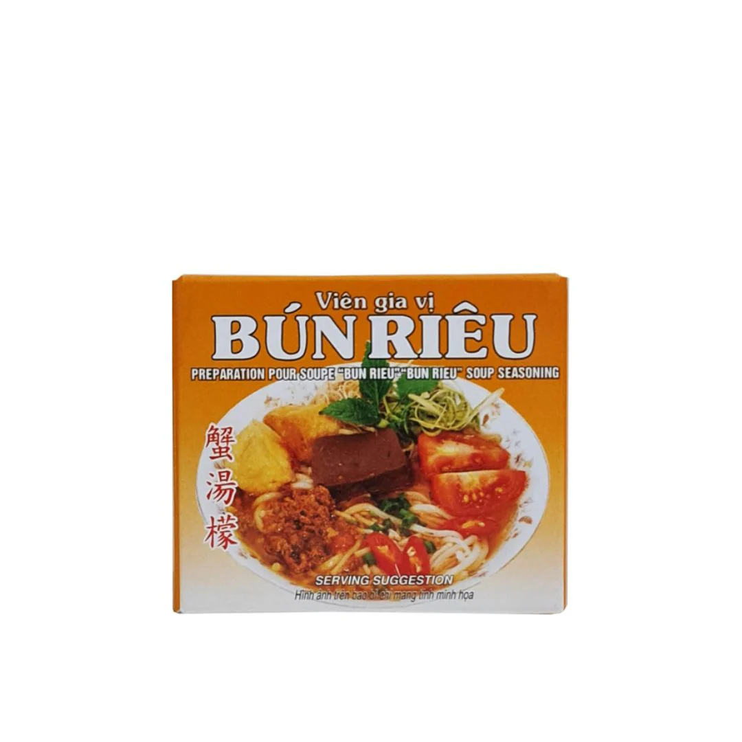 Bundle of 12 Boxes Spice Cube Crab Noodle 75g (Vien Gia Vi Bao Long Bun Rieu Cua)