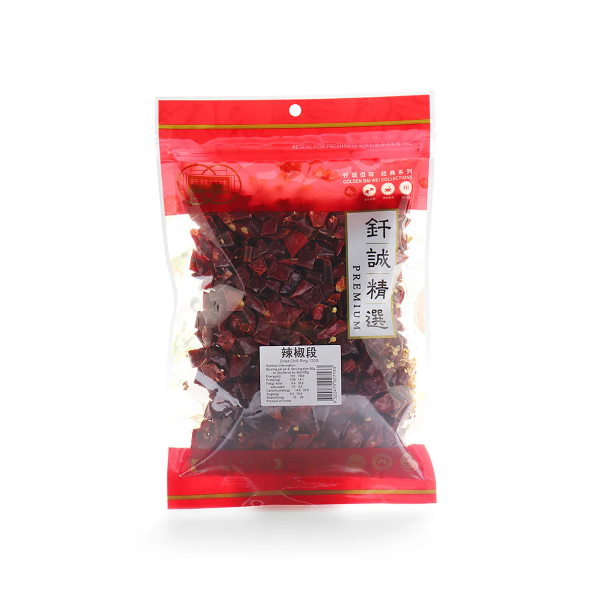 Golden Bai Wei Dried Chilli Ring 120g (Ot Kho)