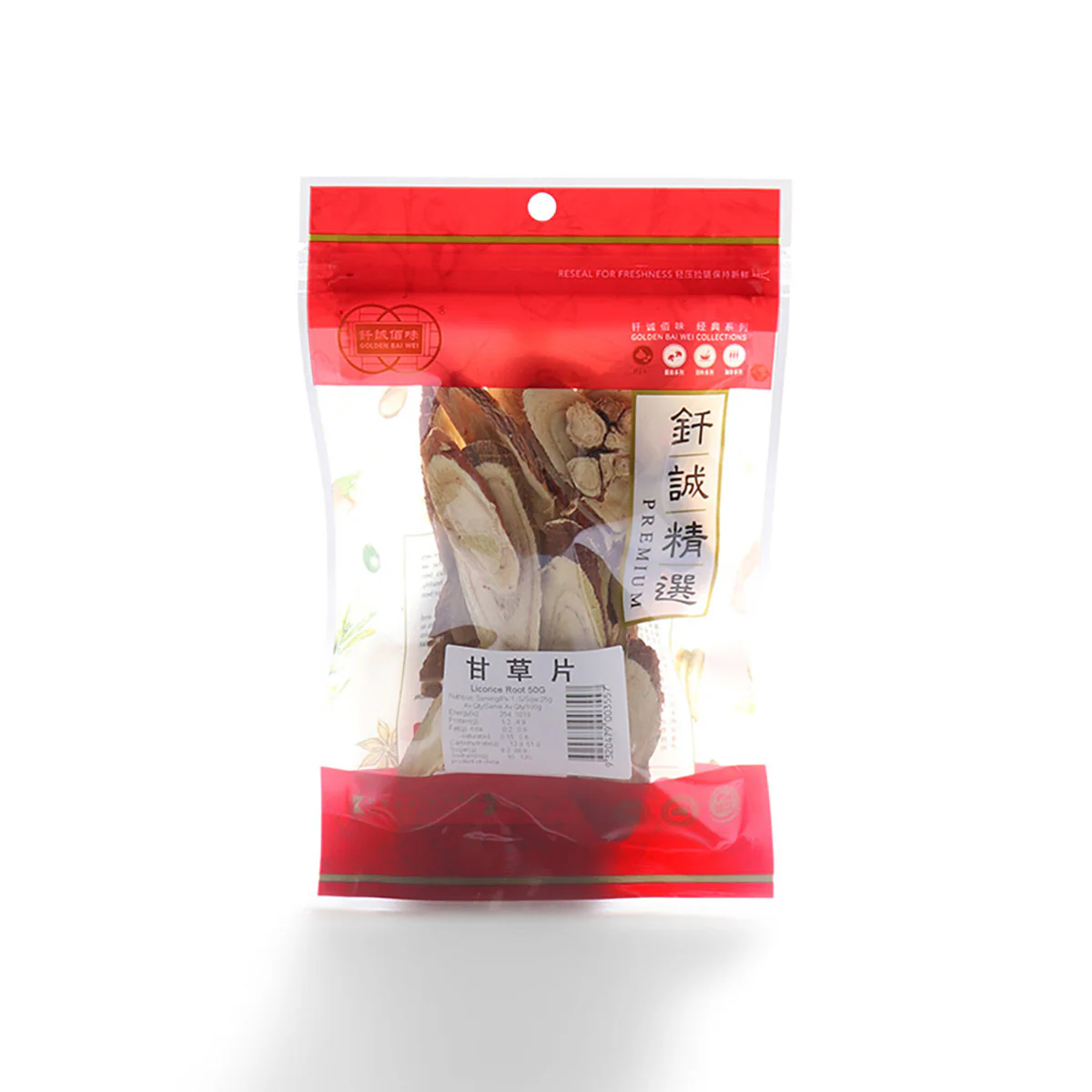 Golden Bai Wei Dried Liquorice Root 50g