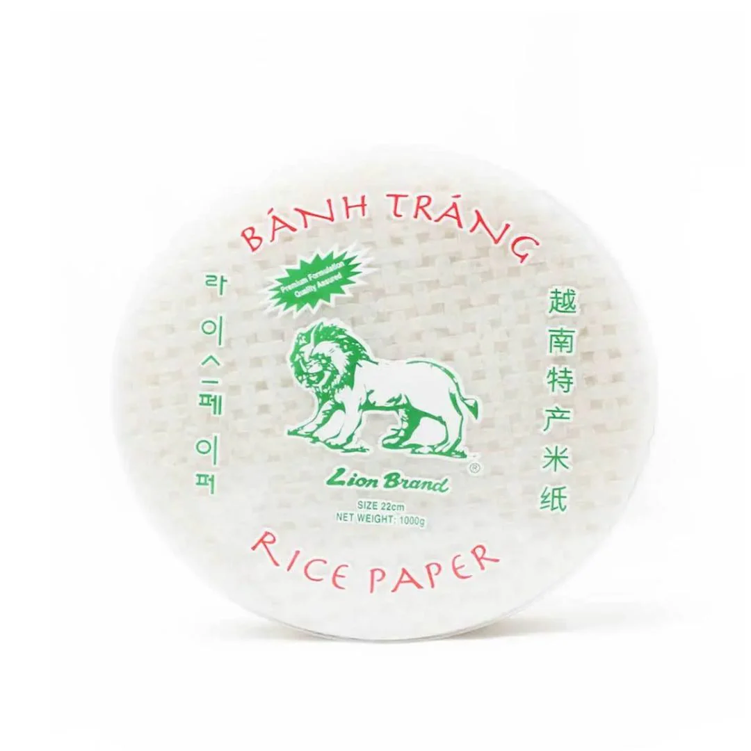 Lion Rice Paper 22cm Round 1kg (Banh Trang)