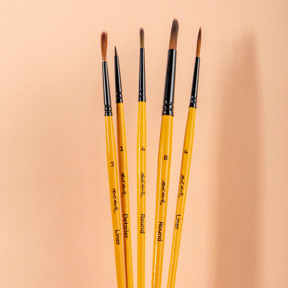 Mont Marte Acrylic Brushes Signature 6pc - Image 2