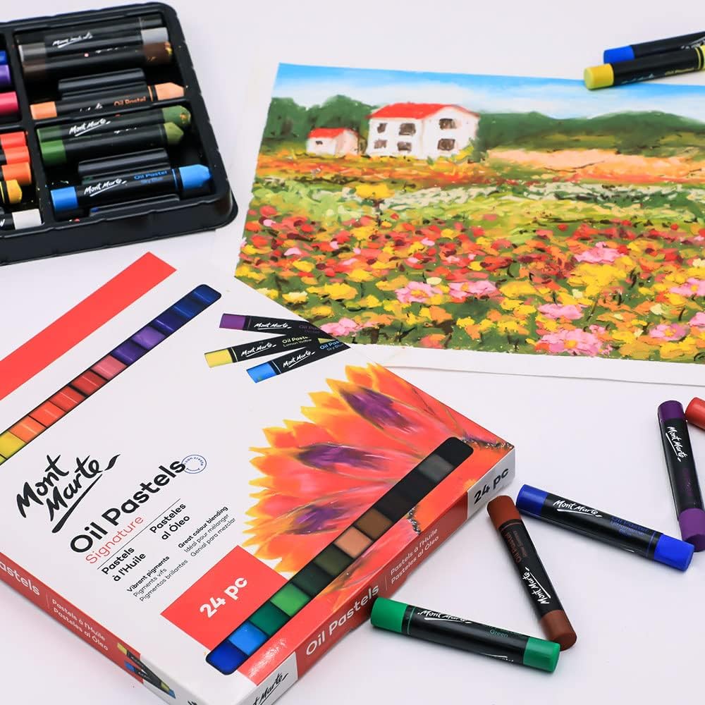Mont Marte Oil Pastels 24pc - High Quality Pigments - Image 3