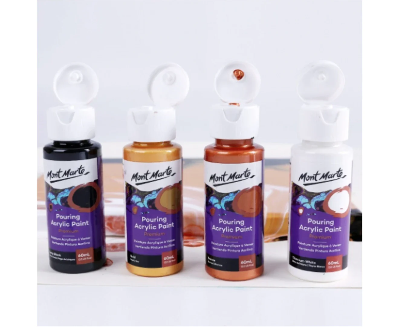 Mont Marte Pouring Acrylic 60ml 4pc - Celestial - Image 2
