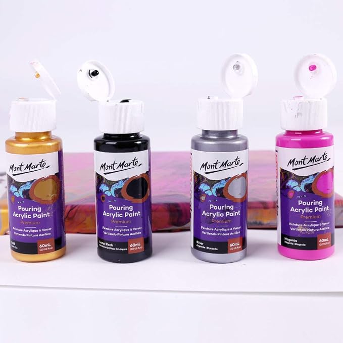 Mont Marte Pouring Acrylic 60ml 4pc - Cosmic - Image 2