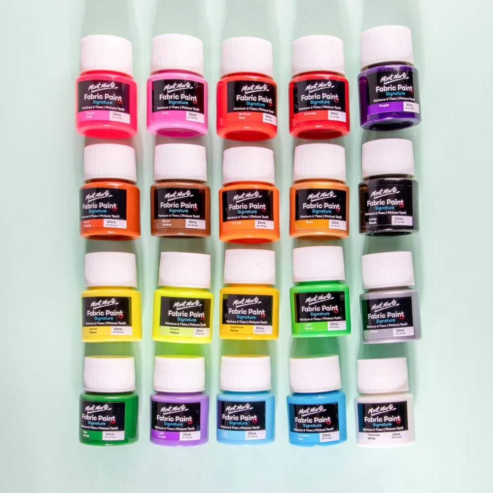 MONT MARTE Signature Fabric Paint Set Textile Art Craft Artistic 20x20ml - Image 4