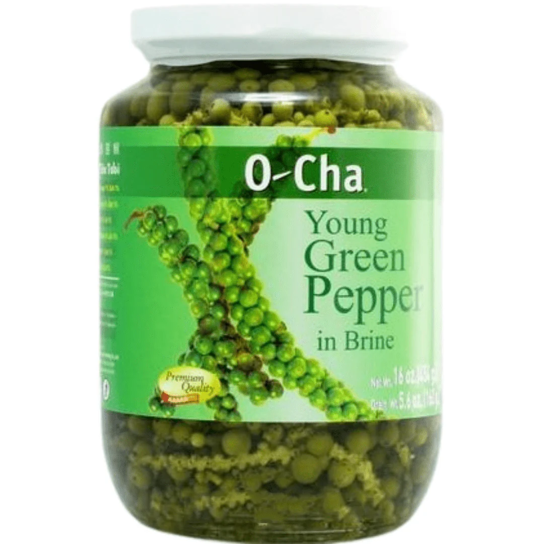 O-cha Young Green Pepper in Brine 454g (Tieu xanh)