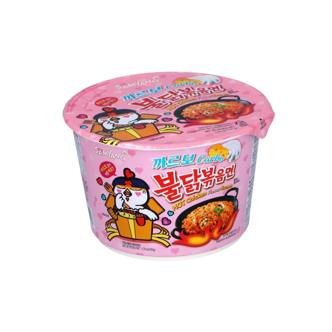 Samyang Buldak Hot Chicken Carbonara Ramen Big Bowl 105g (Mi Goi)