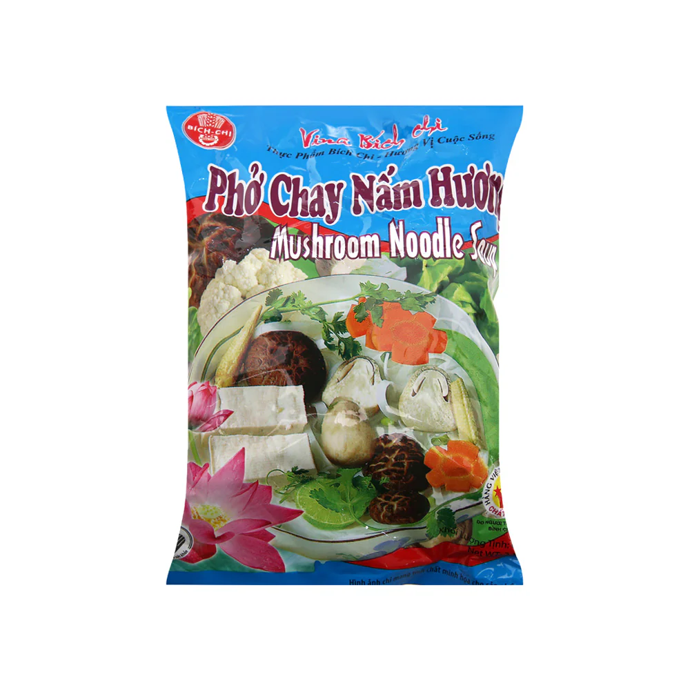 Bich Chi Mushroom Vegan Pho RiceNoodles 60g (Pho Chay Nam Huong)