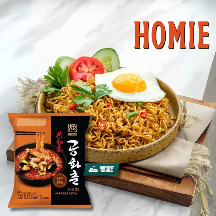 YouUs Gonghwachun Spicy Seafood Jjambbong 120g (Mi An Lien) - Image 3